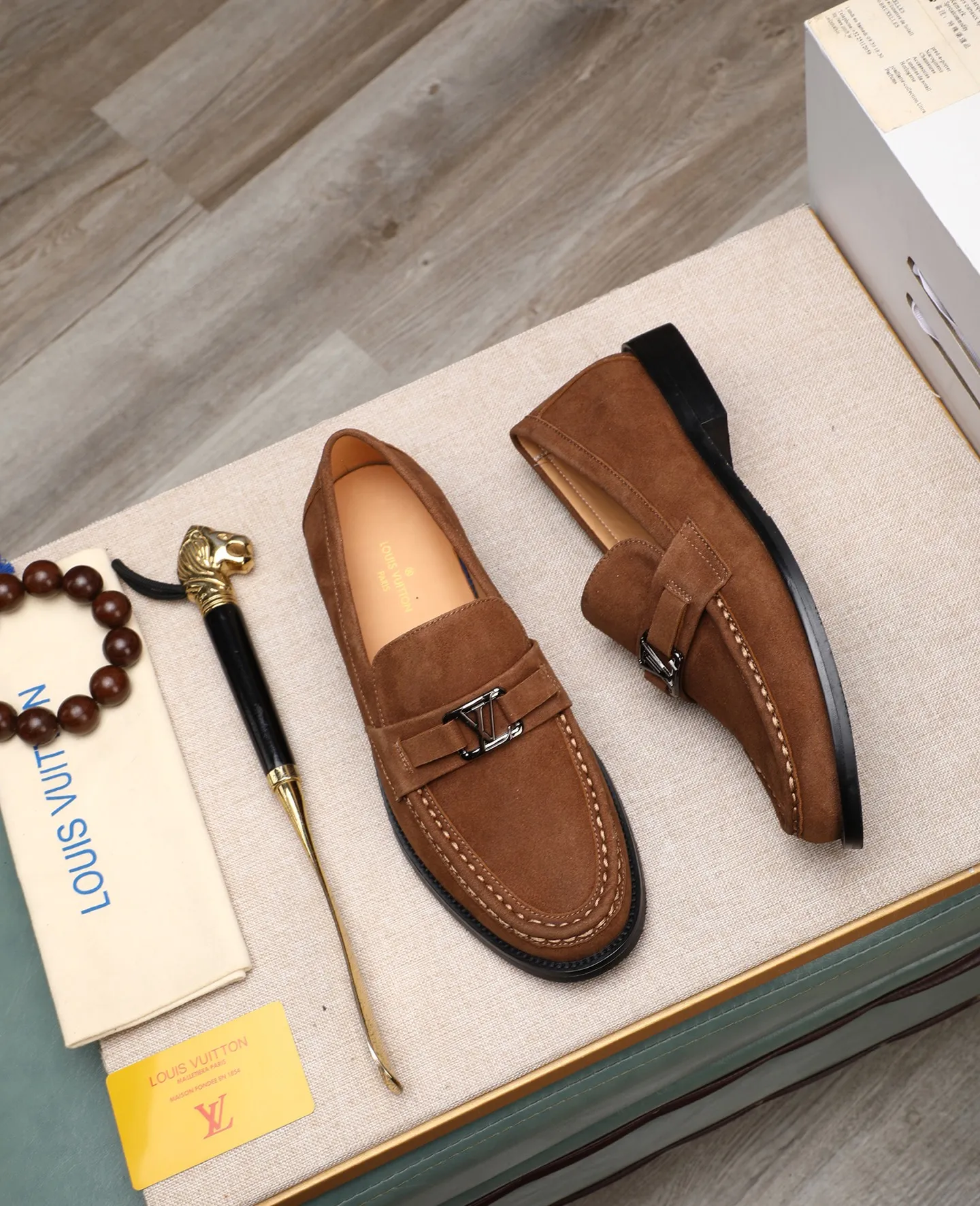 Men's shoes 💰480 📛📛(Niuli) high-end [LOUIS VUITTON】Louis Vuitton official website synchronizes new products👟Milan fashion catwalk style🇰🇾🇰🇾LV house logo, celebrity style, a must-have for fashionistas⚠️First-layer calfskin➕Cowhide lining➕Official website original original outsole👞Number 38-44